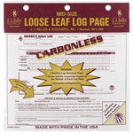 615-MP-25 J.J. Keller Mid-Size Carbonless Loose Leaf Driver's Daily Log Sheets