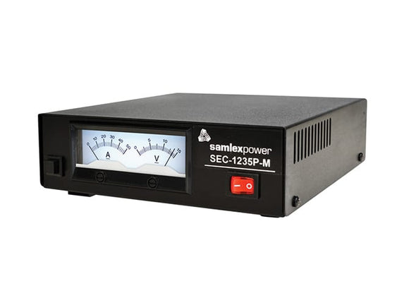 SEC-1235P-M  Samlex America Desktop 30 Amp Switching Power Supply with Backlit Meter