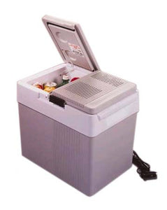 Koolatron - Fun Kool 26-Quart 12V Portable Cooler - Gray/Red