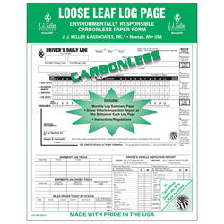 J.J. Keller 13-MP Loose Leaf Driver's Daily Log Sheets with 31 Duplicate  Sets - 12Volt-Travel®