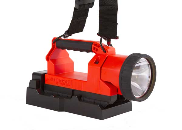 Bright Star Waterproof Power Red/Black Hand Lantern Flashlight (4x D-Cell)
